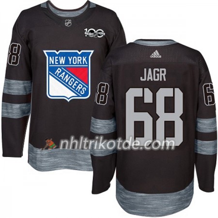 New York Rangers Trikot Jaromir Jagr 68 1917-2017 100th Anniversary Adidas Schwarz Authentic - Herren